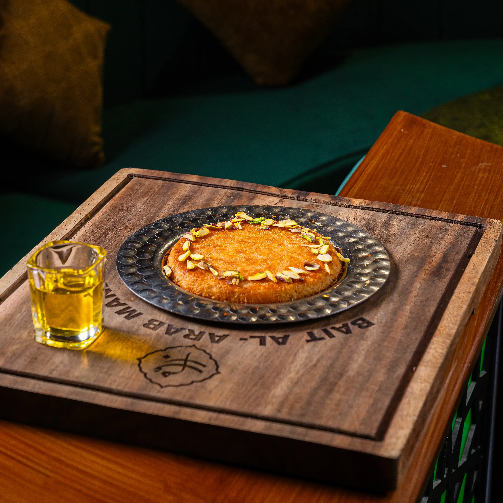 Kunafa & Arabian Desserts – to end your meal on a sweet note.